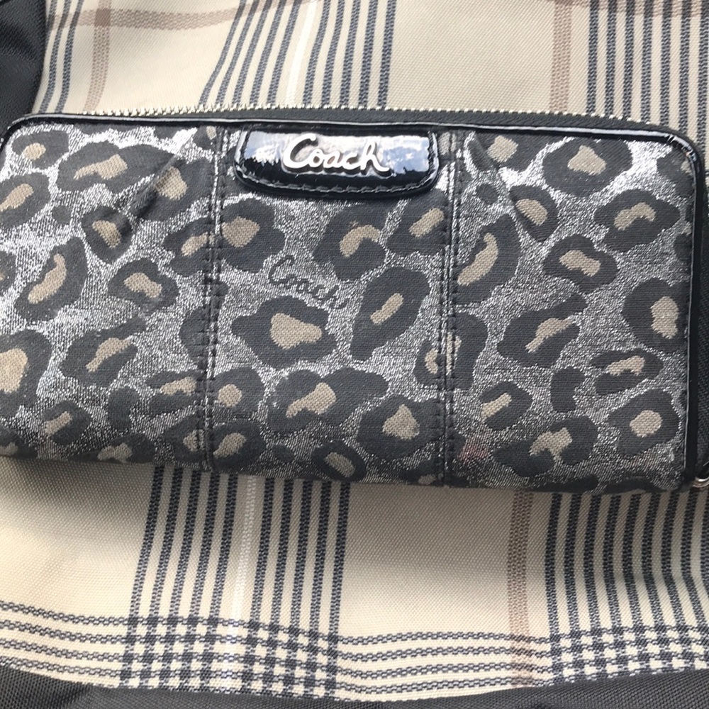 Black and Silver Coach Wallet